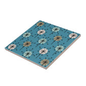 Carreau Spoutnik Starburst Flowers Teal Gold (Côté)