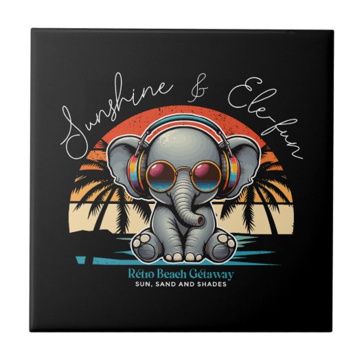 Carreau Spring Sunshine and Ele-fun Retro Beach Getaway (Devant)