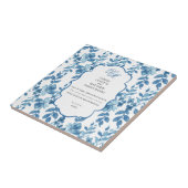 Carreau Spun Sugar & Skydiver Mariage bleu Keepsaké Cerami (Côté)