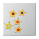 Carreau square  stars designed ceramic tiles (Devant)