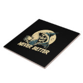 Carreau Squelette de café Halloween (Côté)