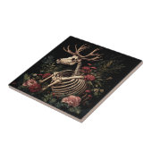 Carreau Squelette de Cerf Floral Gothique (Côté)
