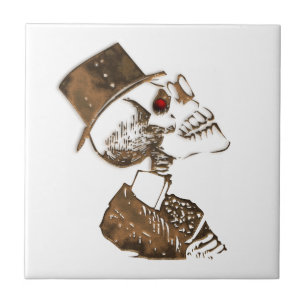 Carreau Squelette de prédicateur Steampunk