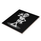 Carreau Squelette d'Halloween Animé (Côté)