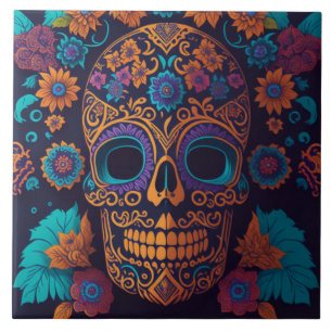 Carreau Squelettes peints