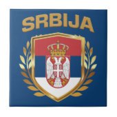 Carreau Srbija Bouclier indicateur Serbie (Devant)