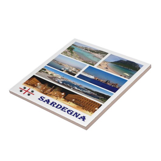 Carreau SRD042 SARDAIGNE, Mosaïque, Italie, (Côté)