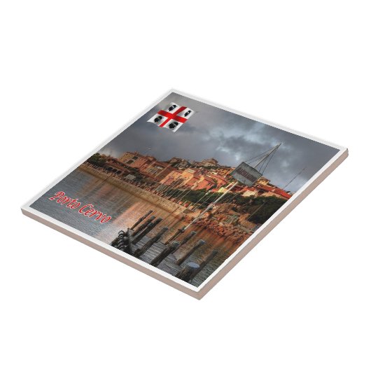 Carreau SRD052 PORTO CERVO, Sardaigne, Italie, (Côté)