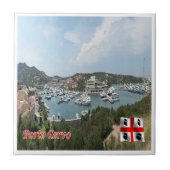 Carreau SRD054 PORTO CERVO Le port, Sardaigne, (Devant)