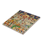 CARREAU SRI DE PEINTURE INDIEN RAMA DURBAR (Côté)