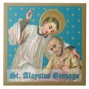 Carreau St. Aloysius Gonzaga & Victime de la Peste (M 006)