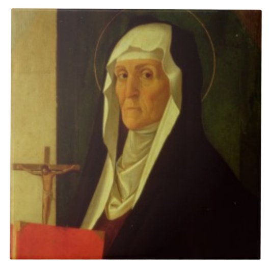 Carreau St Clare, c.1485-90 (tempera sur le panneau) (Devant)