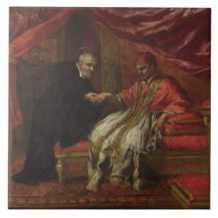 Carreau St Filippo Neri guérissant pape Clemente VIII