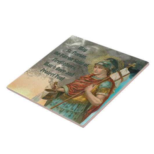 Carreau St. Florian avec seau (Fumée; M 019) (Côté)