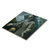 Carreau St Francis recevant les stigmates (huile sur la (Côté)