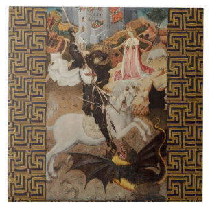 Carreau St. George et le Dragon par Bernat Martorell