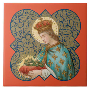 Carreau St. Louis le Roi dans un Quatrefeuille Barbelé (BK
