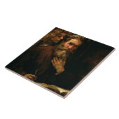 Carreau St Matthew et l'ange, 1655-60 (huile sur la toile) (Côté)