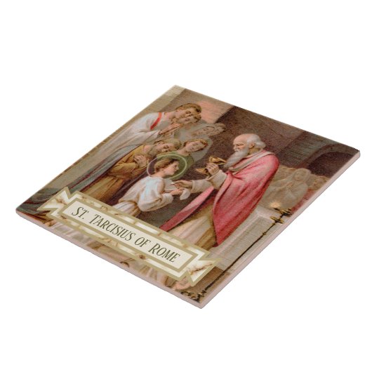 Carreau St. Tarcisius recevant l'Eucharistie (BL 02) (Côté)