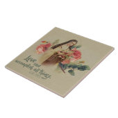 Carreau St Therese les petits roses de rose de fleur (Côté)