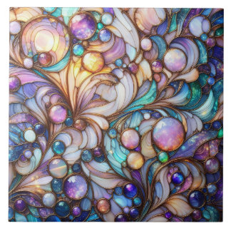 Carreau Stained glass abstract colourful