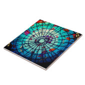 Carreau Stained glass ocean tropical fish (Côté)