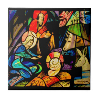 Carreau Stained Glass Style Nativity
