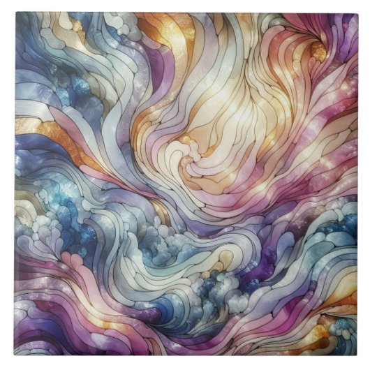 Carreau Stained glass wave (Devant)