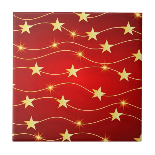 Carreau Star Adored Ruby Motif rouge (Devant)