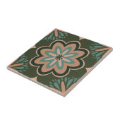 Carreau Star Florale rétro dans les tons profond (Côté)