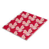 Carreau Star moderne géométrique - corail rouge et rose (Côté)