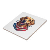 Carreau Star Spangled Golden Retriever Vintage Tee (Côté)