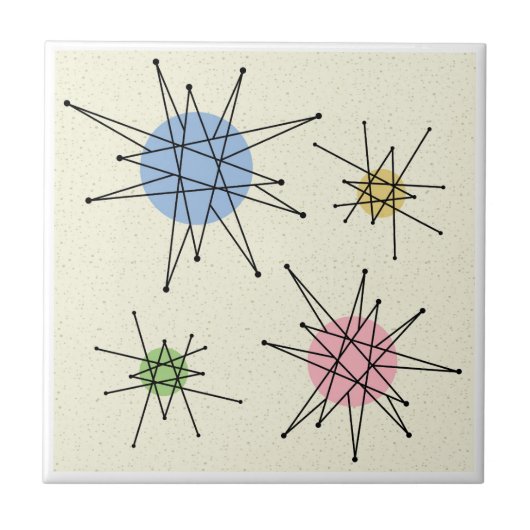 Carreau Starburst franciscain du milieu du siècle 3 (Devant)