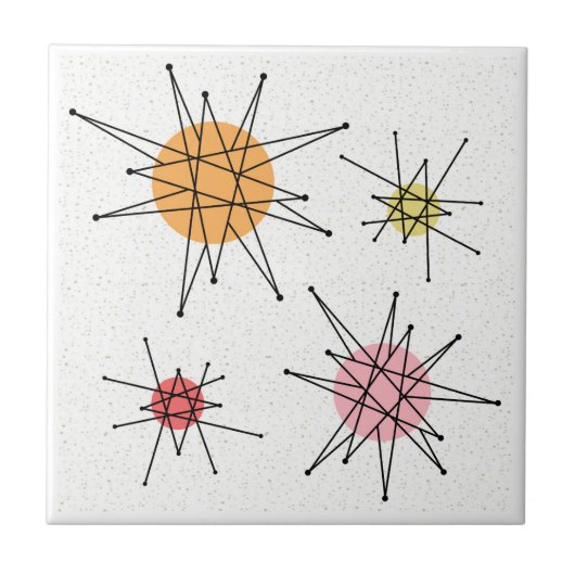 Carreau Starburst franciscain du milieu du siècle 8 (Devant)