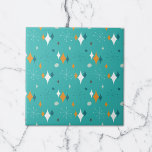 Carreau Starburst Mid Century Motif moderne en Turquoise<br><div class="desc">Cet abstrait design rétro allie les étoiles du milieu du siècle et les formes modernes et reflète les ondes vintages rétro. Parfait pour les amateurs d'esthétique rétro et vintage.</div>