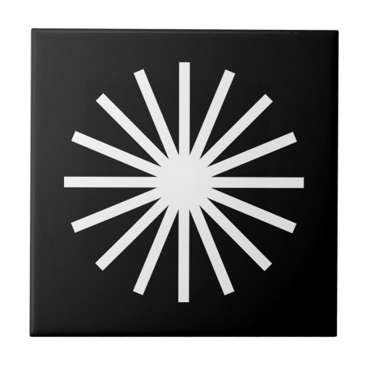 Carreau Starburst noir et blanc (Devant)