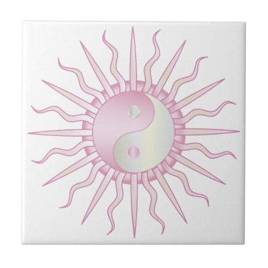 Carreau Starburst rose Yin Yang (Devant)