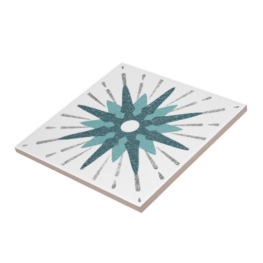 Carreau Starburst Turquoise & Silver (Côté)