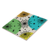 Carreau Starbursts Spoutnik du milieu du siècle Multicolor (Côté)