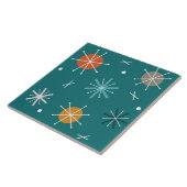 Carreau Starburts Rétro Planètes Atomique Turquoise (Côté)