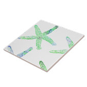 Carreau Starfish Beach Green Blue White Grand Cool (Côté)