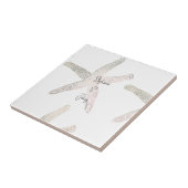 Carreau Starfish Coastal Beach Monogramme Nom Mariages (Côté)