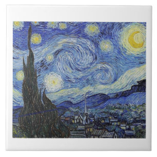 Carreau Starry Night by Van Gogh, Fine Art,