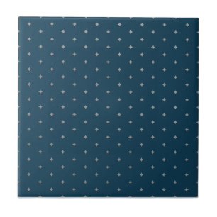 Carreau Starry Night Silver Stars Bleu