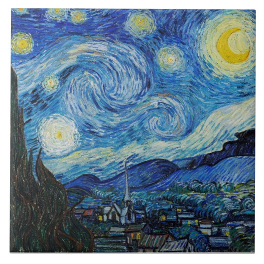 Carreau Starry Night, Van Gogh (Devant)