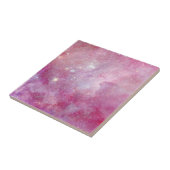 Carreau Starry Space Light Aquarelle rose Stars Galaxy (Côté)