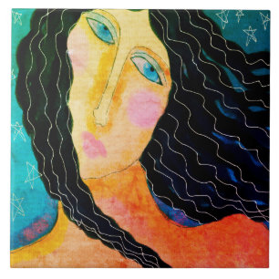 Carreau Starry Starry Night peinture numérique Abstraite