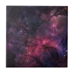 Carreau Starry Stars Espace extra-atmosphérique Galaxy Mot