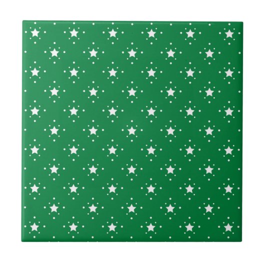 Carreau Stars Green Christmas Background (Devant)