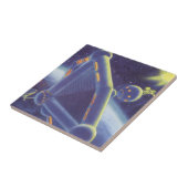 Carreau Station spatiale orbitante de science-fiction vint (Côté)